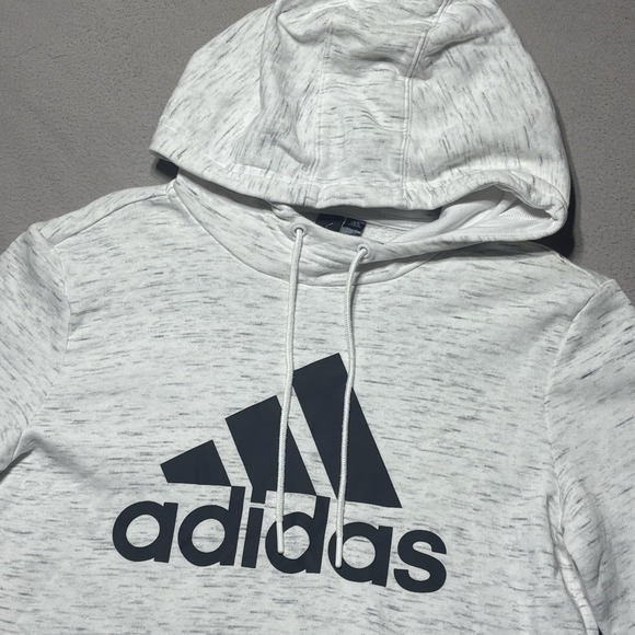 Adidas Hoodie Women's Small Sweatshirt White/Black Pullover Sweater Hip Hop USA - Picture 2 of 6